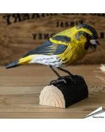 Handgefertigter Erlenzeisig aus Holz ✓ Naturgetreu gestaltet und von Hand mit Farbe auf Wasserbasis bemalt ✓ Originelles Geschenk für Vogel- und Naturliebhaber ✓ Alles für Vögel