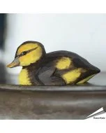 Stockente Küken | Handgeschnitzter Holzvogel
