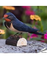 Rauchschwalbe (Hirundo rustica) | Handgeschnitzter Holzvogel