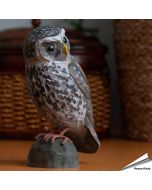 Steinkauz (Athene noctua) | Handgeschnitzter Holzvogel