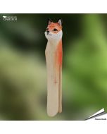 DecoClip - Fuchs von Wildlife Garden. Handgeschnitzte Holz-Wäscheklammer mit rotbraunem Fuchskopf, spitzen Ohren und heller Schnauze.