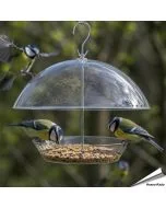 Transparentes Vogelfutterhaus mit Regenschutz-Dach ✓ Höhenverstellbares Dach - Schutz vor grossen Vogelarten und Witterung ✓ Rundum zugänglich ✓ Alles für Vögel