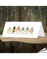 Geburtstagskarte - Mit Wildvogel-Motiv - Von Hand gezeichnet - www.allesfuervoegel.de