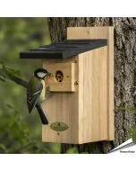 Stabiler Nistkasten aus FSC-Holz ✔️ 32 mm Einflugloch für Meisen & Kleiber ✔️ Mit Schutz vor Nesträubern - Sichere Nisthilfe für Gartenvögel ➤ Alles für Vögel