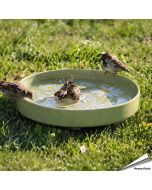 Frostbeständige Wassertränke für Gartenvögel aus Keramik ✔️ Mit stabilem, pulverbeschichtetem Metallständer ✔️ Für Garten, Terrasse oder Balkon ✔️ Bestelle jetzt im Alles für Vögel Shop