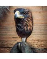 Kleiderhaken Steinadler von Wildlife Garden mit dunkelbraunem Adlerkopf, gelbem Schnabelansatz und Metallhaken