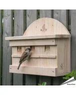 Robuster, artgerechter Kolonienistkasten für Spatzen ✔️ 3 Nistkammern ✔️ Schamel Einflugöffnung ✔️ Verschraubtes Massiv-Holz nach NABU ➤ Kaufe bei Alles für Vögel