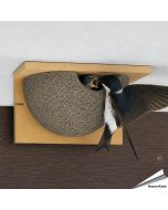 Nisthilfe für Mehlschwalben aus Holz / Holzbeton ✔️ Schalenförmig - einfache Montage an Fassaden ✔️ Empfohlen von u.a. NABU und LBV ✔️ Online kaufen bei Alles für Vögel