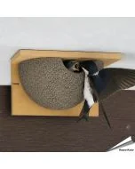 Nisthilfe für Mehlschwalben aus Holz / Holzbeton ✔️ Schalenförmig - einfache Montage an Fassaden ✔️ Empfohlen von u.a. NABU und LBV ✔️ Online kaufen bei Alles für Vögel