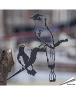 Metalbird - Blauscheitelmotmot & Gelbbrauenspecht (Cortenstahl)