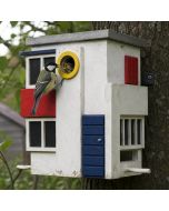 Multiholk De Stijl - Wildlife Garden ✔️ Nistkasten und Futterhaus in einem ✔️ Für kleine Gartenvögel ✔️ Inspiriert nach dem Kunststil De Stijl ➤ Alles für Vögel