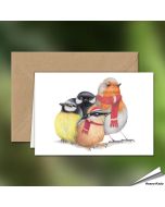 Weihnachtskarte | Cuddly Christmas Birdies | Alles für Vögel