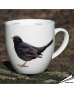 Porzellan-Tasse mit Amselmotiv für Naturliebhaber