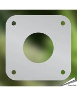 Sicherungsschild für Nistkästen aus rostfreiem Stahl ✔️ Verkleinert die Einflugöffnung auf 28mm ✔️ Schützt vor Spechten ✔️ Geeignet für Blaumeisen und andere kleine Vögel ✔️ Bestelle online bei Alles für Vögel