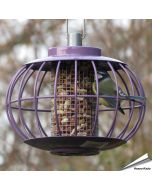 Futterlaterne für Erdnüsse mit Schutzkäfig | Aubergin | Alles für Vögel
