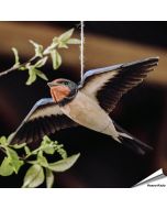 Rauchschwalbe - fliegend | Handgeschnitzter Holzvogel - Alles für Vögel