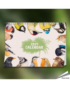 Jahreskalender 2024 mit europäischen Gartenvögeln - Jetzt kaufen auf www.allesfuervoegel.de