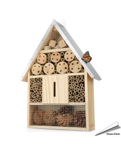 Nistkasten für Insekten mit Metall-Dach, artgerechte Bauweise - Alles für Vögel