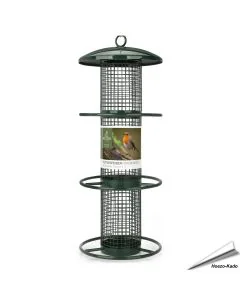 Metall-Futterspender für Erdnüsse - 350mm (grün) - www.allesfuervoegel.de