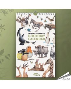 Geburtstagskalender von Beast of Paradise mit wilden Tieren ➤ Jetzt auf Alles für Vögel bestellen
