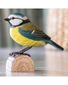 Handgeschnitzte Kohlmeise in Naturgrösse ✓ Mit ungiftigen Farben naturgetreu bemalt ✓ Originelles Geschenk für Vogel- und Naturliebhaber ✓ Bestelle bei Alles für Vögel