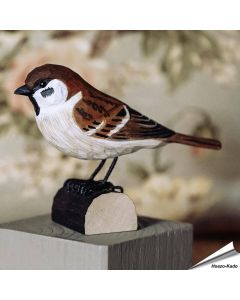 Handgeschnitzter Feldspatz in Naturgrösse ✔️ Mit ungiftigen Farben naturgetreu bemalt ✔️ Originelles Geschenk für Vogel- und Naturliebhaber ➤ Alles für Vögel