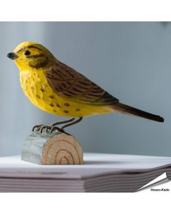Goldammer (Emberiza citrinella) | Handgeschnitzter Holzvogel