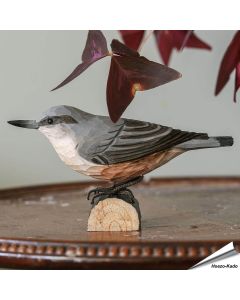 Handgeschnitzter Kleiber in Naturgrösse ✔️ Mit Farben naturgetreu bemalt ✔️ Originelles Geschenk für Vogel- und Naturliebhaber ➤ Alles für Vögel