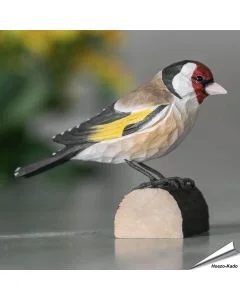 Handgeschnitzter Stieglitz in Naturgrösse ✔️ Naturgetreu handbemalt ✔️ Originelles Geschenk für Vogel- und Naturliebhaber ➤ Alles für Vögel