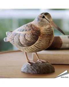 Handgeschnitzte Waldschnepfe aus Holz mit langem geradem Schnabel ✓ Dekorativer Vogel für den Innenbereich ✓ Originelle Geschenkidee für Vogel- und Naturfreunde ✓ Alles für Vögel