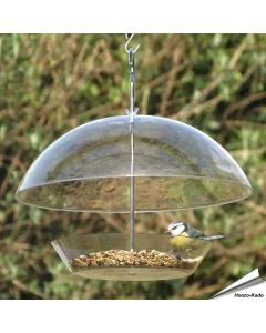 Hängendes Futterhaus für Wildvögel | Mit Regenschutzkuppel