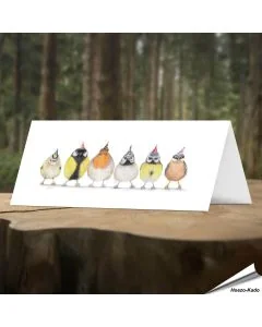 Geburtstagskarte - Mit Wildvogel-Motiv - Von Hand gezeichnet - www.allesfuervoegel.de
