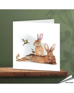 Grußkarte - Mit Wildtiermotiven - Von Hand gezeichnet - www.hoezo-kado.de