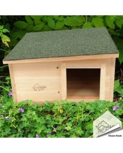 Igelhaus XL aus Holz mit Schrägdach | Bausatz | Alles für Vögel