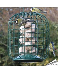 Meisenknödelspender XL mit Schutzkorb (grün)