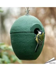 Holzbeton Nistkasten Malaga | grün | 32mm Einflugloch | Alles für Vögel