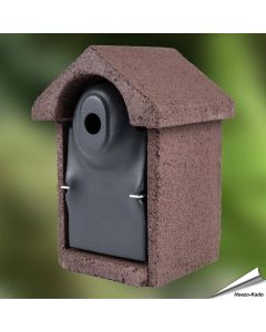 Nistkasten Holzbeton | braun | 28mm Einflugloch | Alles für Vögel