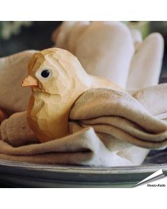 Serviettenring aus Holz - Küken ✔️ Handgeschnitzt und bemalt ✔️ Vielseitige Dekoration - Naturgetreu geformt ✔️ Jetzt online kaufen bei Alles für Vögel