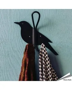 Silhouetten-Kleiderhaken Amsel