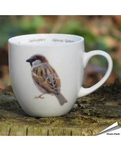 Kaffeetasse aus Porzellan mit Haussperling Motiv kaufen?