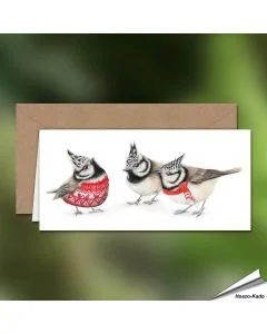 Weihnachtskarte | Haubenmeisen | Swagger | Alles für Vögel