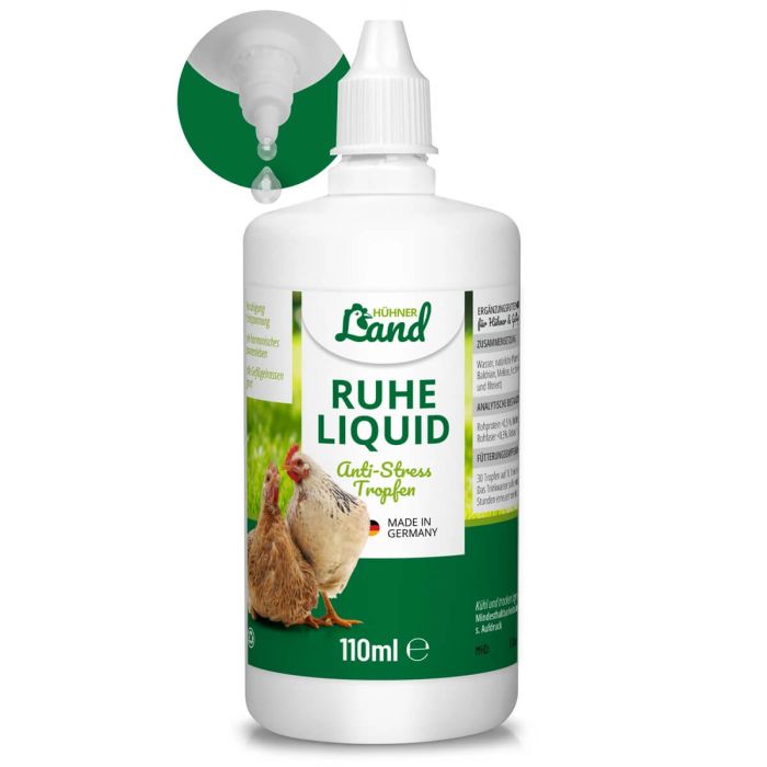 Ruhe Liquid - Anti-Stress Tropfen für Hühner und Geflügel | Alles für Vögel