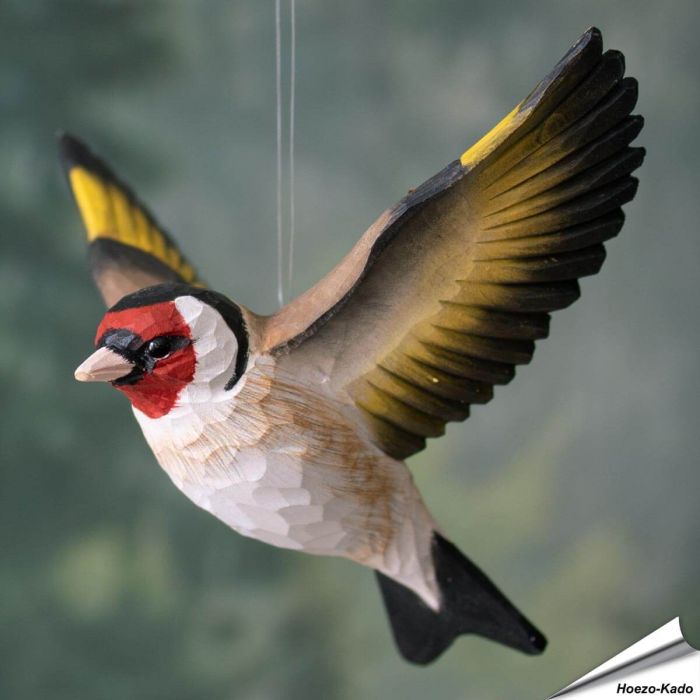 Stieglitz fliegend (Carduelis carduelis) | Dekoration Vogel
