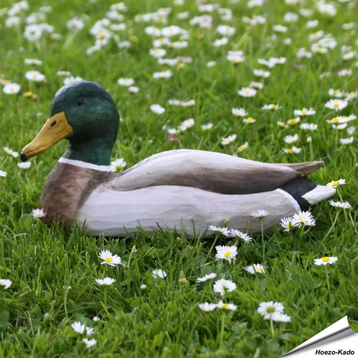 Stockente Erpel | Handgeschnitzter Holzvogel - DecoBird