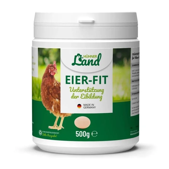 Eier-Fit unterstützt die Eibildung & Legeleistung ✔️ Futterzusatz für gesunde Eier ✔️ Geeignet für Hühner und Wachteln ✔️ 100% natürlich ➤ Bestelle online bei Alle für Vögel