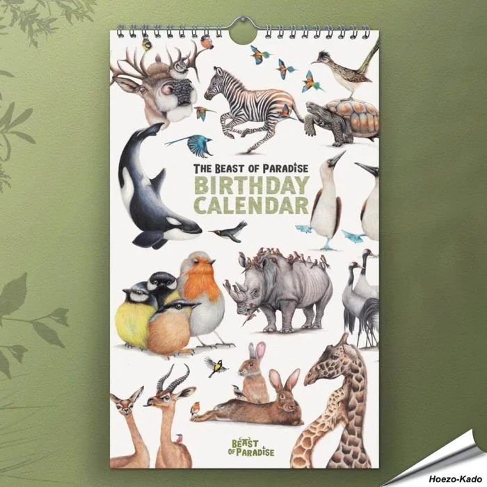 Geburtstagskalender von Beast of Paradise mit wilden Tieren ➤ Jetzt auf Alles für Vögel bestellen
