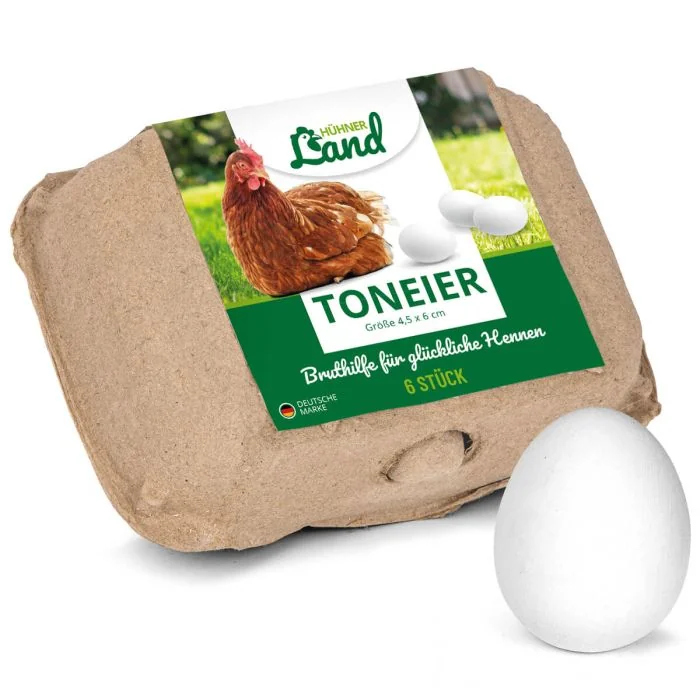 HÜHNER Land Ton-Eier Bruthilfe für Hühner (6 Stück)