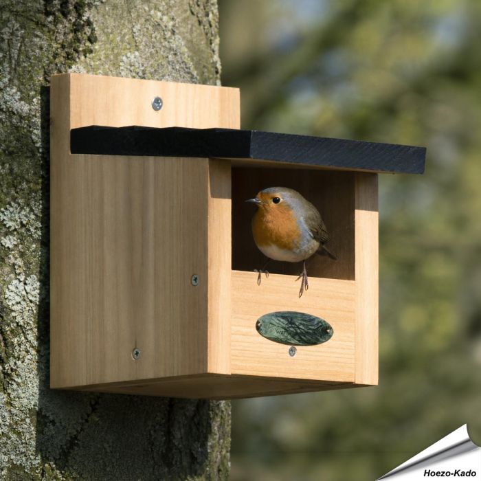 Halboffener Nistkasten aus FSC-Holz ✔️ Ideal für Rotkehlchen, Zaunkönig & Bachstelze ✔️ Empfohlen von Vogelbescherming ➤ Alles für Vögel Shop