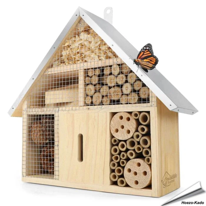 Nistkasten für Insekten mit Metall-Dach, artgerechte Bauweise - Alles für Vögel