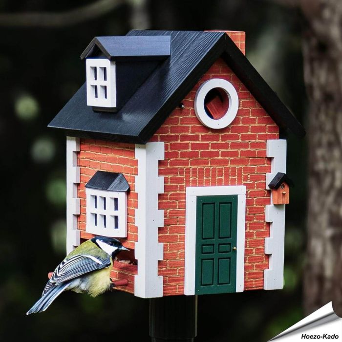 Multiholk Brick Cottage - Wildlife Garden ✔️ Nistkasten und Futterhaus in einem ✔️ Für kleine Gartenvögel ✔️ Inspiriert nach skandinavischem Design ➤ Bestelle bei Alles für Vögel